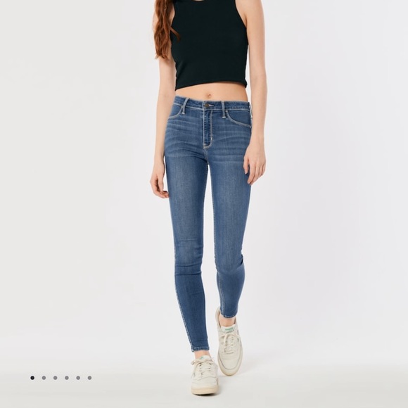 Hollister high rise jean leggings dark wash - Picture 2 of 3